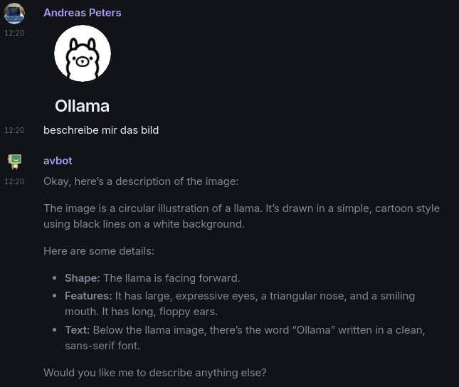 Ollama describes a picture